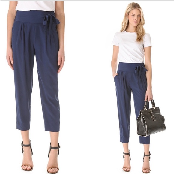 Diane von Furstenberg Keaka Side Tie Pants Size 2 - Picture 1 of 11